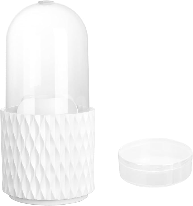 Ochine Acrylic Makeup Brush Organizer with Dustproof Lid, Travel Cosmetic Brush Storage Box - Clear Eyebrow Pencil Holder for Vanity