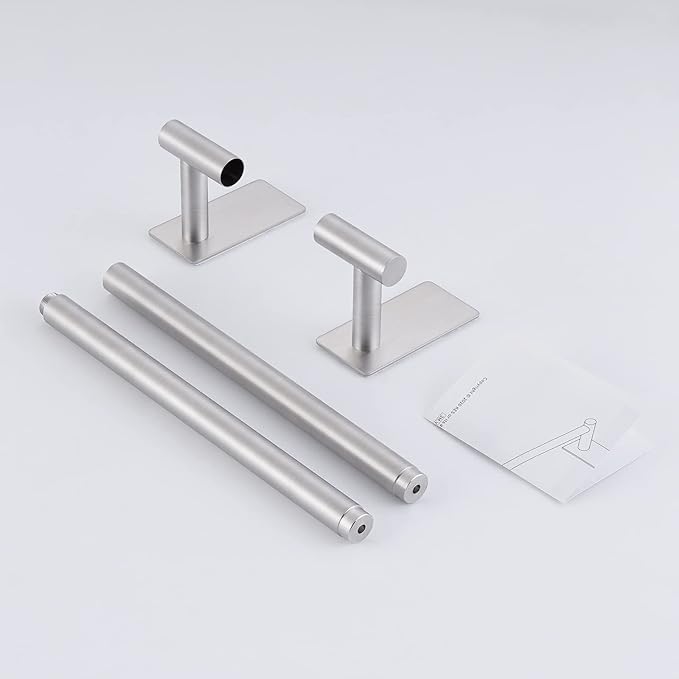 KES 23.6 Inch Adhesive Towel Bar for Bathroom Wall, Bath Towel Holder, Towel Rack No Drill, SUS304 Stainless Steel Brushed Finish, BTH7300S60-2