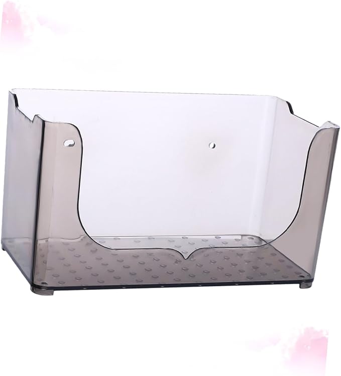 GLEAVI Transparent Bathroom Storage Box Wall Mounted Shelves for Bathroom Kitchen Organization Grey Capacity Unique Design for Shampoo Soap No Drilling Required Stylish