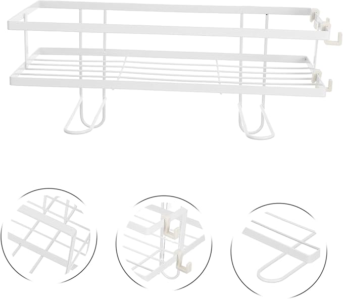 SHINEOFI Bathroom Shelves Toilet Storage No Drill Paper Holder Rack Tissue Box Shampoo Holder