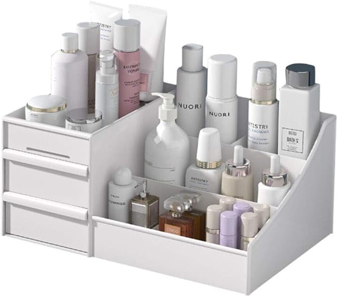 1 PCS Drawer Type Cosmetics Storage Box Dormitory Desktop Finishing Dresser Skin Care Lipstick Plastic Shelf