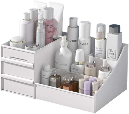 1 PCS Drawer Type Cosmetics Storage Box Dormitory Desktop Finishing Dresser Skin Care Lipstick Plastic Shelf