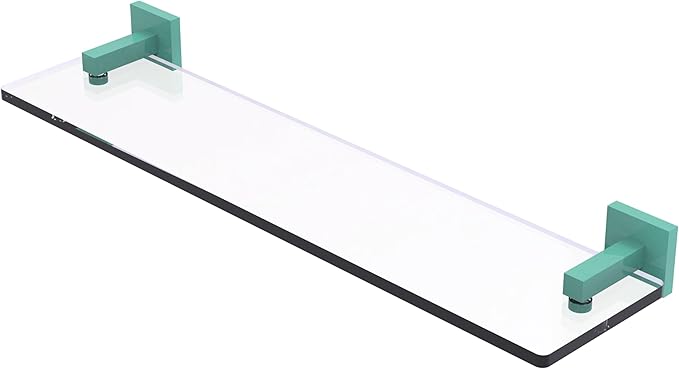 Allied Brass MT-1-22-SFG Montero Collection 22 Inch Glass Vanity Shelf with Beveled Edges, Sea Foam Green