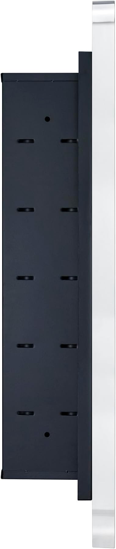 Chrome Rectangle Recessed Bathroom Medicine Cabinet with Mirror Stainless Steel Metal Framed Rounded Rectangular Bathroom Cabinet with Mirror 16x24''