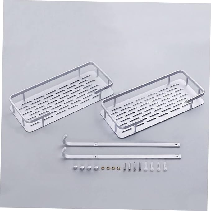 2tier Bathroom Shelves Wall Organizer Double Storage Rack Kitchen Storage Bathroom Shelf