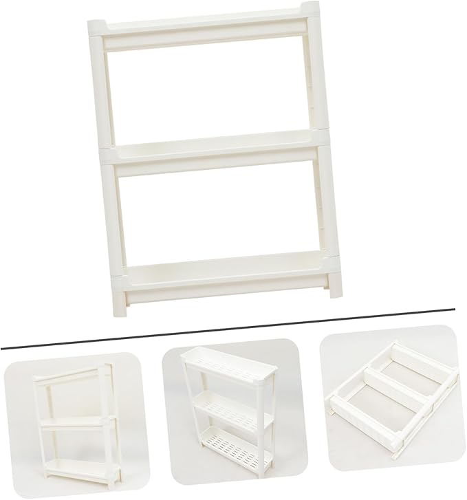 ABOOFAN Bathroom Storage Rack Corner Rack Floor Compact -Friendly Plastic Non-Slip Feet