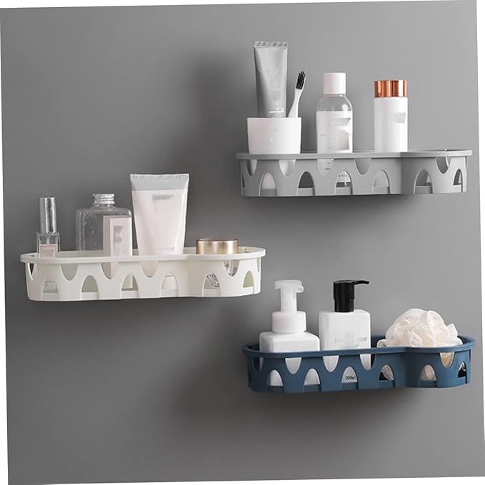 Ciieeo 1pc Wall Mounted Storage Shelf for Bathroom Saving Household Sundry Holder Draining Cage for Tidy Organization Easy Installation Smooth Surfaces