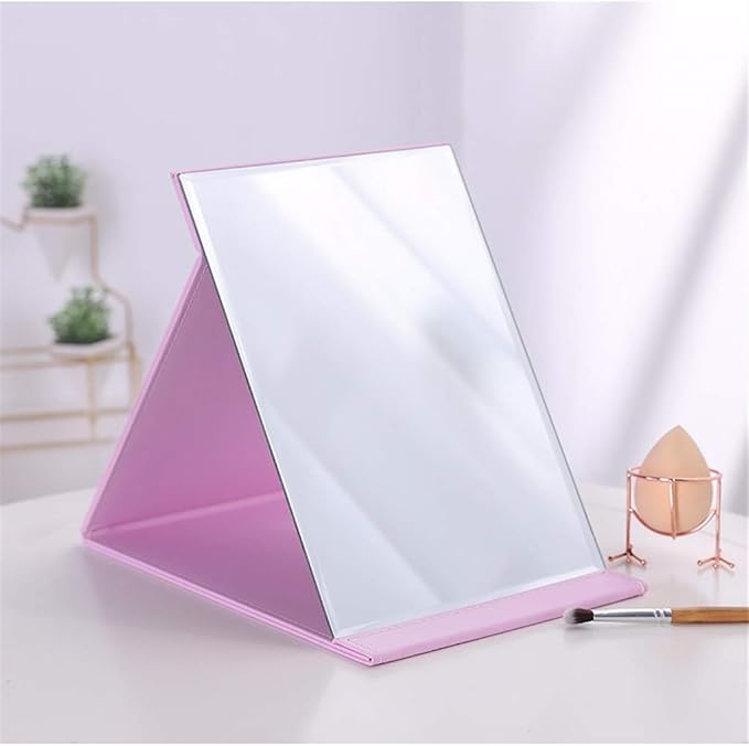 Zcooooool Large Portable Super HD Mirror - Multi Stand Angle Hand Free/Handheld/Tabletop Foldable 6.9x4.9 Inch