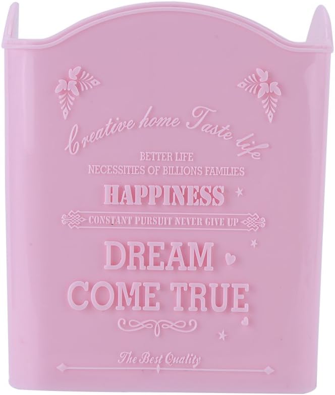 Manicure Tools Container - 3 Slot Acrylic Cosmetics Brushes Manicure Tools Container With Eiffel For Makeup Organizers Makeup-Organizers Tower Print 3 Colors(Pink)