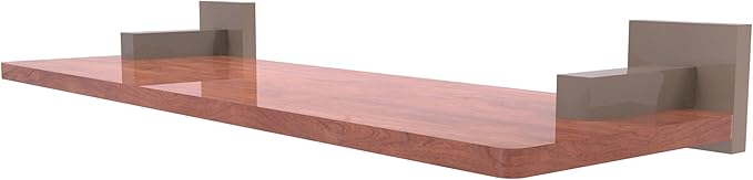 Allied Brass MT-1-16-IRW-SHB Montero Collection 16 Inch Solid IPE Ironwood Shelf, Shaded Beige