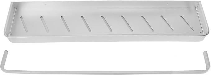 Space Aluminum Bathroom Shelf, Punch Free Wall Mounted Floating Shelf 60cm Without Hook - Rust, Large Capacity Storage, Ideal for Bathrooms and Kitchens (Without Hook)