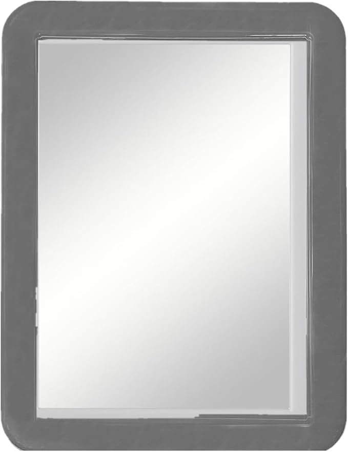 MIHAGUTY Magnetic Locker Mirror,5" x 7" Small Mirrors for Locker with Magnetic Backing,Real Glass Mirrors for School Locker, Bathroom,Workshop Toolbox,Locker Accessory, Office, Home (Gray)