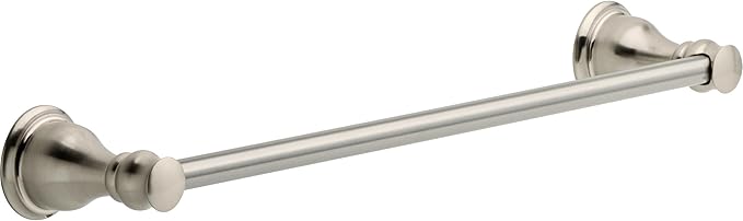 DELTA FAUCET AUB18-SN Aubrey 18-in Wall Mount Towel Bar Bath Hardware Accessory in Brushed Nickel