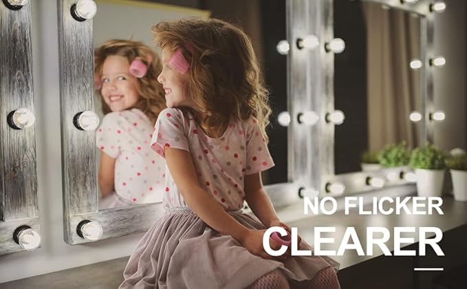 No Flicker Double-Sided Mirror Bulb 40W Equivalent for Conair & Jerdon Makeup Mirrors, 1PCS Natural White