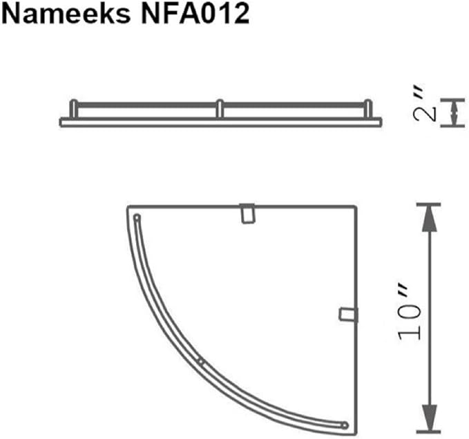 Corner Glass Shelf with Chrome Mounting