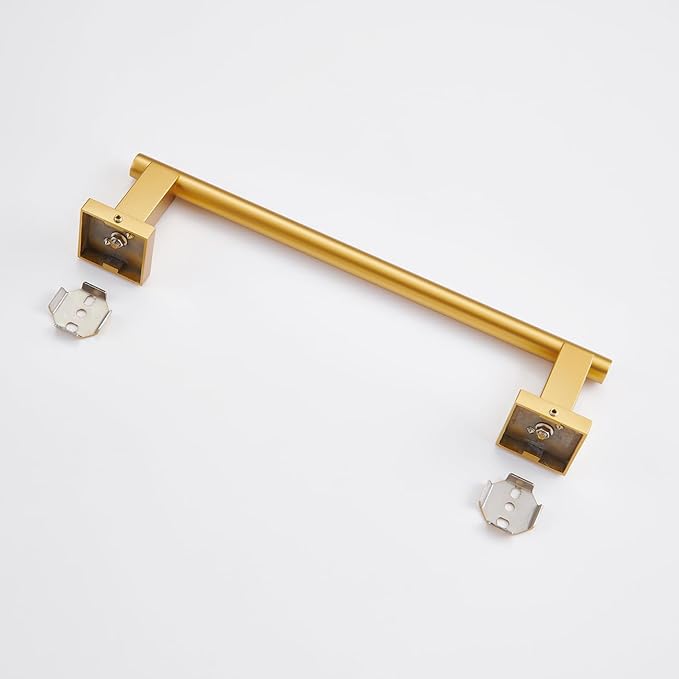 Miyili 12-Inch Hand Towel Bar Stainless Steel Towel Holder Rack for Bathroom or Kitchen Wall Mount Gold Finish, A02G30A