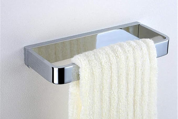 Flybath Towel Ring Holder Solid Brass Polished Chrome Finish Bathroom Square Accessories Wall Mounted