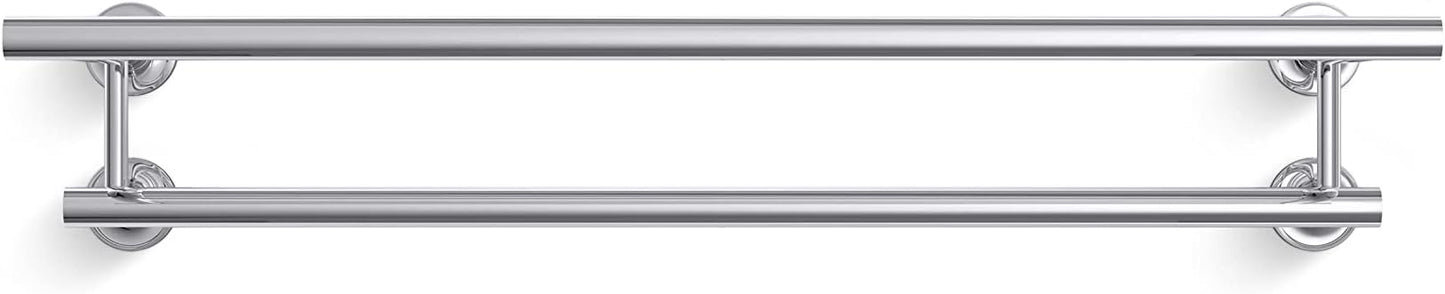 KOHLER 14381-CP Purist Hotelier Bathroom Towel Shelf, Wall-Mount Rack, Bathroom Towel Holder, Polished Chrome