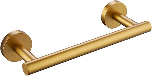Miyili 9 Inches Hand Towel Bar Bathroom Towel Holder Kitchen Hanger SUS304 Stainless Steel Wall Mount Gold Finish, A01G23A