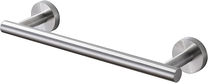 SEIDO Hand Towel Holder with 6.7" Usable Length, 304 Stainless Steel Towel Bar for Bathroom Wall, One-Piece Towel Racks for Bathroom Without Assembly, 9 Inch, Brushed Nickel