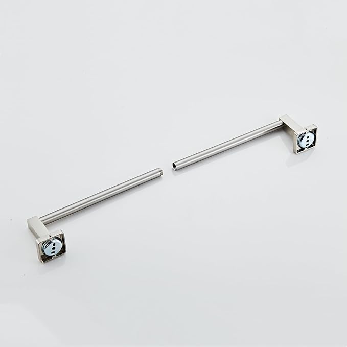 Bathroom Wall Mounted Towel Rack,18 Inch Brushed Nickel Towel Bar with Stainless Rack and Hand Towel Holder, Shower and Bath Towel Racks for Bathroom Wall(Total Length 20-Inch)