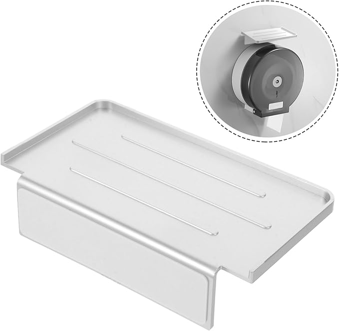 Hemobllo 5pcs Bathroom Wall Mounted Phone Holder No Drilling Stylish Corner Shelf for Bathroom Storage Organizer Easy Installation Versatile Use for Toiletries and Accessories