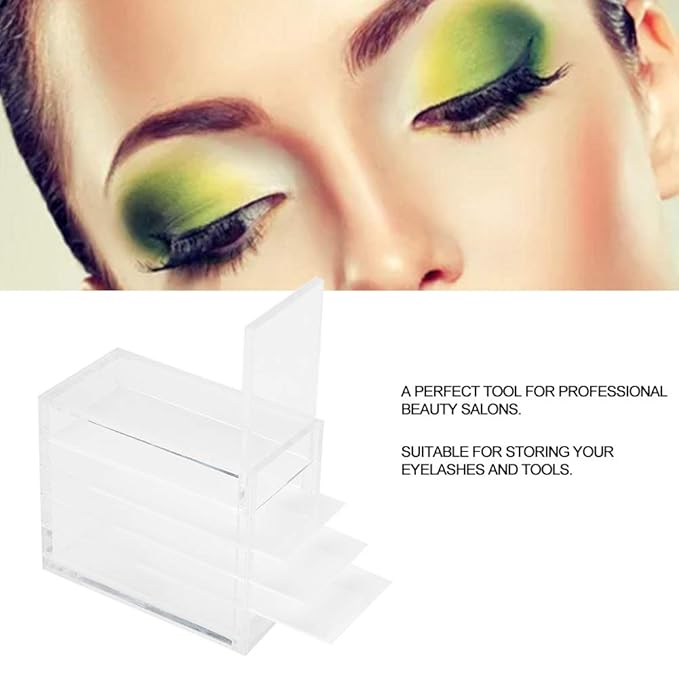 Plastic Eyelash Storage Box, 5 Layers Makeup Organizer Grafting Eyelashes Glue Pallet Holder