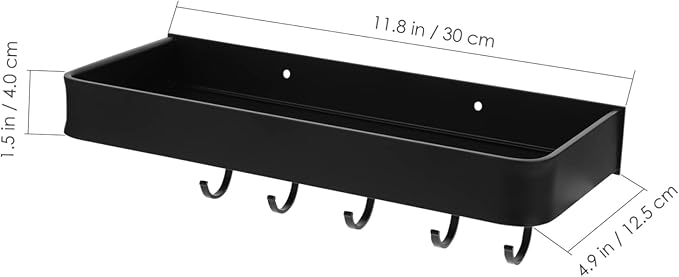 PRETYZOOM Wall-mounted Storage Rack Floating Shelf for Bathroom Kitchen Must Haves Strong Bearing Capacity