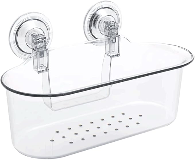 Removable Wall-Mounted Bathroom Shelves Suction Cup Bathroom Shelves Plastic Bathroom Shelves No Punching Bathroom Shelves Large Capacity