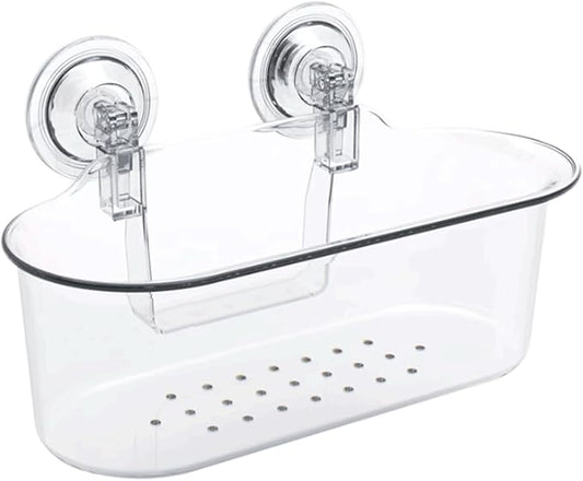 Removable Wall-Mounted Bathroom Shelves Suction Cup Bathroom Shelves Plastic Bathroom Shelves No Punching Bathroom Shelves Large Capacity