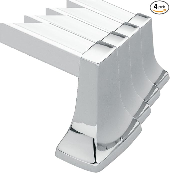 Moen Contemporary Chrome 24-Inch Bathroom Towel Bar, Wall Mounted Towel Hanger, 2224 (Pack of 4)