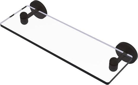 Allied Brass TA-1/16-ORB Tango Collection 16 Inch Glass Vanity Beveled Edges Shelf, Oil Rubbed Bronze