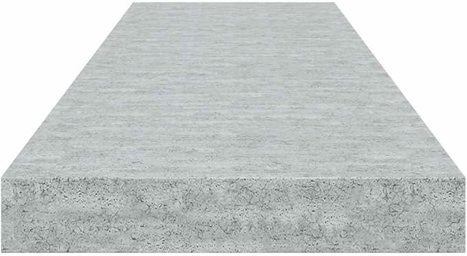 Floating Wall Shelf 31.5 Inch, Concrete Grey Minimalist MDF Display Ledge, Modern Wall Mounted Storage Rack for Books, Collectibles, Home Office Decor