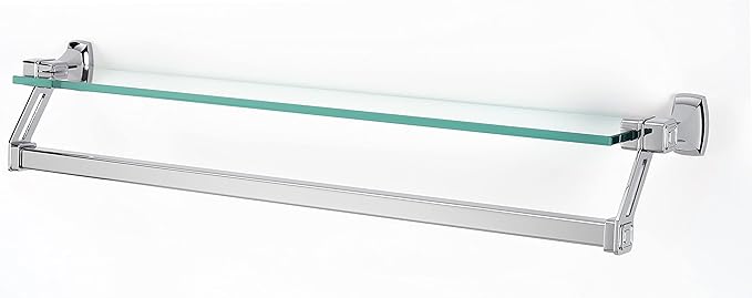Alno 25" Glass Shelf with Towel Bar