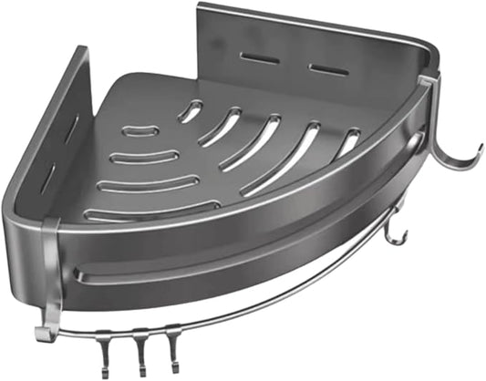Removable Wall Mounted Bathroom Rack Triangle Bathroom Shelves Gray Bathroom Rack Detachable Bathroom Rack Aluminum Shelves Large Capacity
