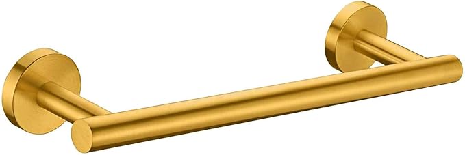Modket 12 Inches Brushed Gold Towel Bar Bathroom Hardware 304 Stainless Steel Wall Mounted Kitchen Towel Holder Cloths Hanger