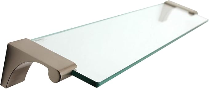 Alno Luna Glass Shelf Size: 18", Finish: Satin Nickel
