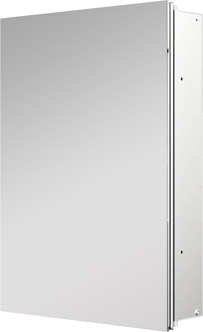 24"x36" Aluminum Medicine Cabinet, Bathroom Cabinet with Mirror,Firm and Durable, Waterproof and Rust-Proof, Recessed or Surface Mount,Assembly Required