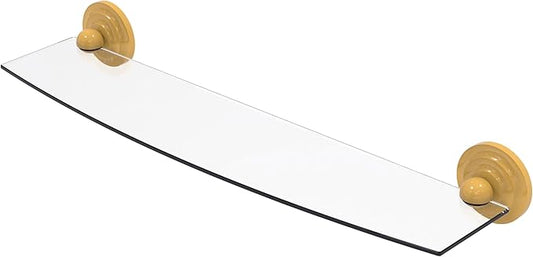 Allied Brass PQN-33/24-SGL Prestige Que 24 Inch Glass Shelf, Spanish Gold