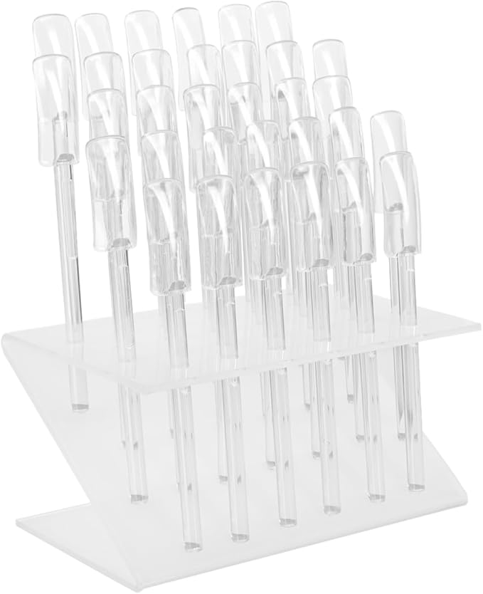 Nail Art Storage Rack 32 Hole Nail Tip Display Stand Manicure Polish Stand Rack False Display Tips Salon Storage Holder Easy Clean Surface