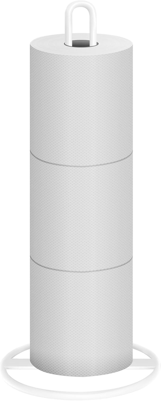 Toilet Paper Holder Stand, OBODING, White Freestanding Toilet Paper Holder for Storing 3 Rolls of Toilet Papers (White)