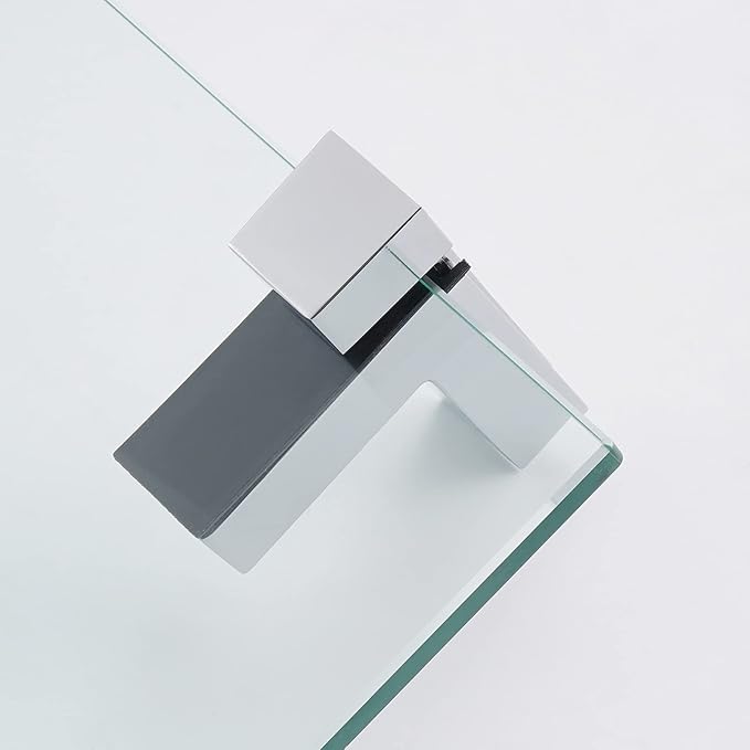 KES Glass Shelf for Bathroom 2 Pack Glass Shelf for Bathroom 1 Pack, Polished Chrome Bracket Wall Mounted, BGS3201S60-P2+BGS3201S60