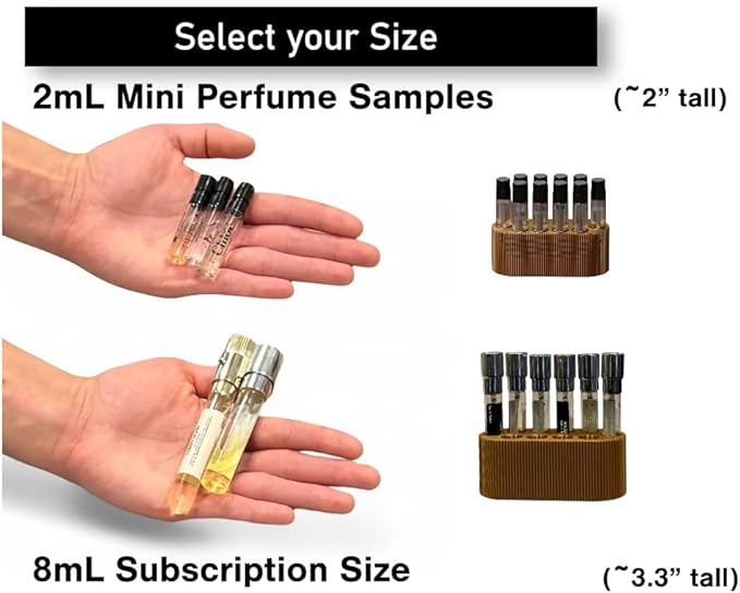 Perfume Sample Organizer for Bathroom or Vanity ?€? Ideal Makeup and Skincare Storage, Desk and Bathroom Counter Organizer, Gift for Her (2mL Purple - Fits Mini Perfume Samples)