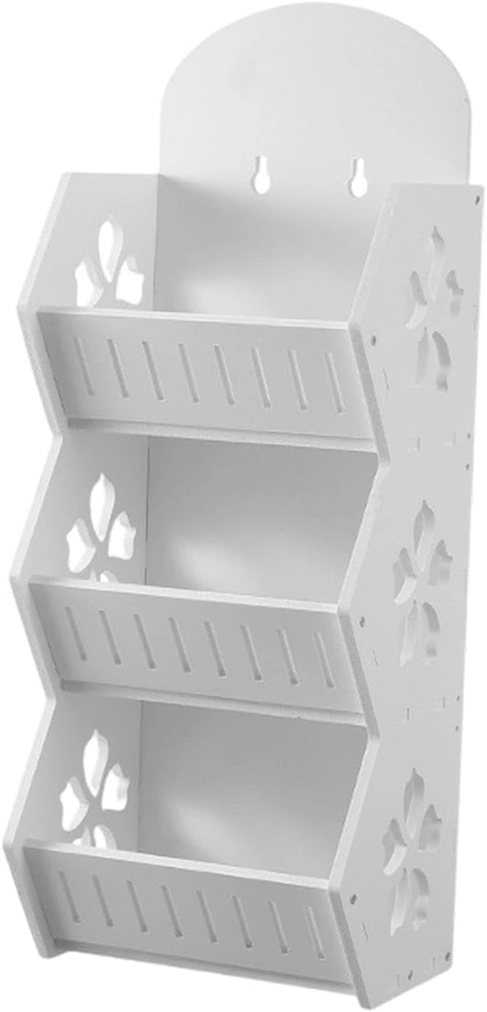 Wall-Mounted Bathroom Shelf, Makeup Container, Kitchen Spice Rack, Wall Organizer for Home, Office, and Bathroom, Three Layer