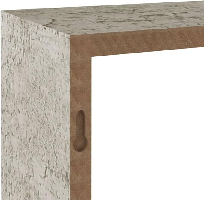 Wall Cube Shelves Set of 3 Concrete Gray Modern Floating Shelves Storage Display Organizer for Living Room Bedroom Office Decor