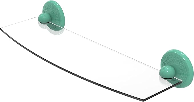 Allied Brass MC-33/18-SFG Monte Carlo Collection 18 Inch Glass Shelf, Sea Foam Green