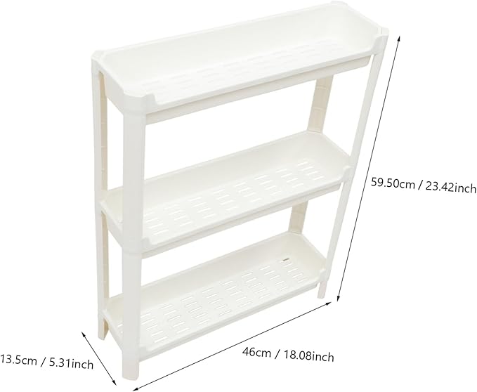 Garneck 1pc Multi-Layer Plastic Storage Shelf for Bathroom Kitchen and Living Compact Corner Organizer for Shampoo Conditioner and Items Material
