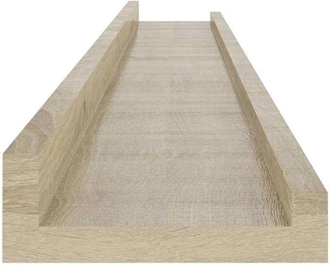 Wall Shelf Set of 4, 31.5 Inch Floating Shelves for Wall Decor, Sonoma Oak Wood Storage Shelves for Living Room Bedroom, Modern Minimalist Display Ledges
