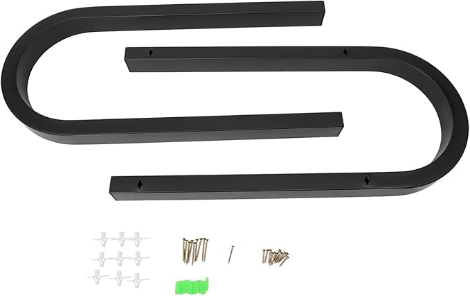 Nail Polish Organizer Wall Mounted, 2Pcs Nail Polish Storage Rack, Metal Nail Polish Storage Holder, Multifunctional Organizer for Essential Oil Perfume at Home Salon Spa(Black)