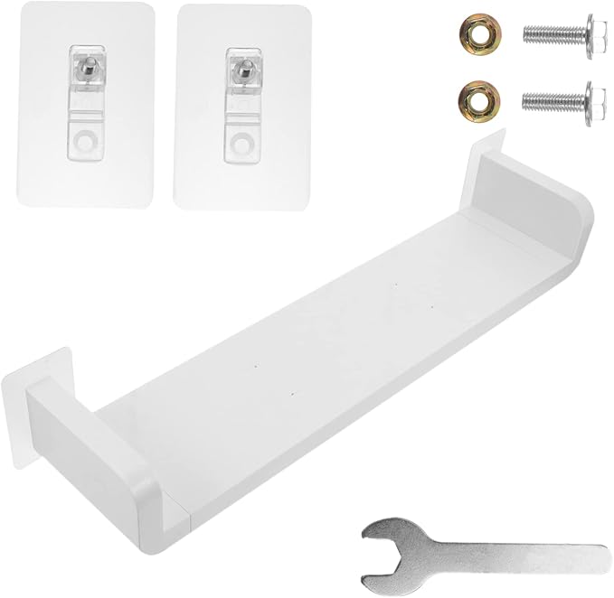 DOITOOL 1pc Wall-Mounted Storage Rack Punch U-Shaped Bathroom Shelf for Shampoo and Spices Heavy Duty Holder for Bathroom and Kitchen Organization
